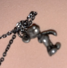 Mickey Mouse Vintage Pendant charm Silver chain 18 inches Walt Disney Products