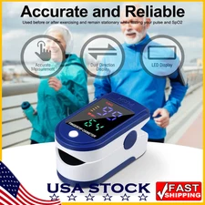 Finger Tip Pulse Oximeter Meter  SpO2 Oxygen Saturation Rate Heart Blood Monitor
