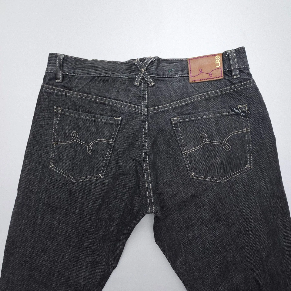 Pantalones de mezclilla Y2K/de colección LRG Grass Roots verdadero calce recto para hombre 34 x 32 skate callejero Foto 3 de 4