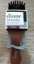 Diane Reinforced Boar Club Wave Hair Brush 7" Med Bristles -Longer Thick Curly