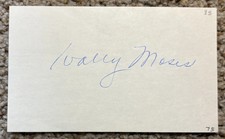 Wally Moses signed card - A's White Sox debut 1935 -
