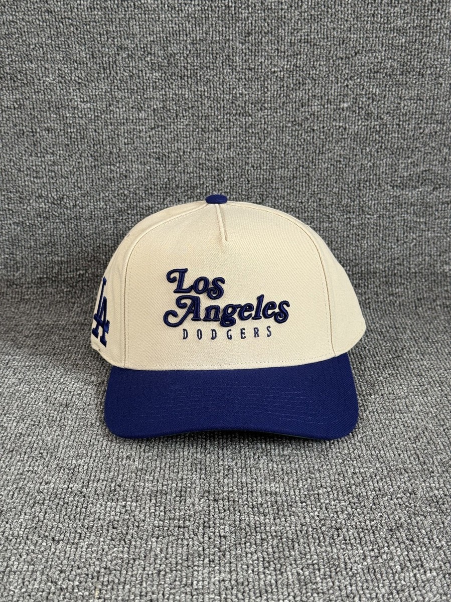 Mitchell & Ness Dodgers Retro Snapback Cream Blue Hat Green Underbrim