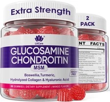 Glucosamine Chondroitin Gummies, Sugar Free Glucosamine Chondroitin MSM Suppleme