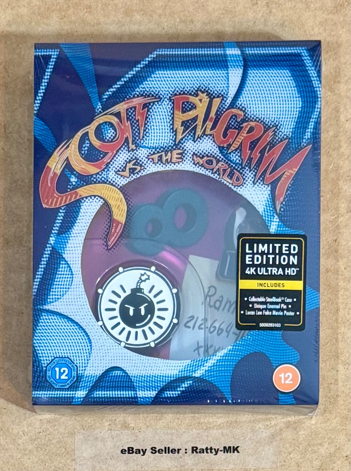 SCOTT PILGRIM vs. THE WORLD - UK TITANS OF CULT 4K UHD + BLU RAY STEELBOOK - NEW