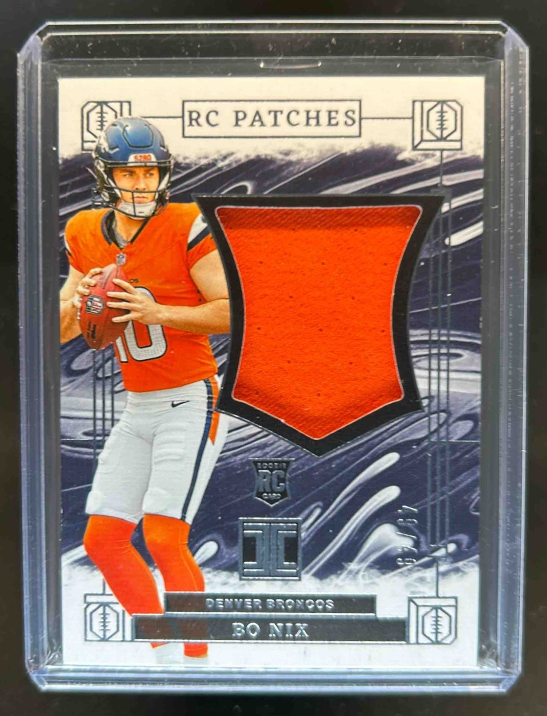 2024 Impeccable Bo Nix RC Logo Patch Rookie #/49