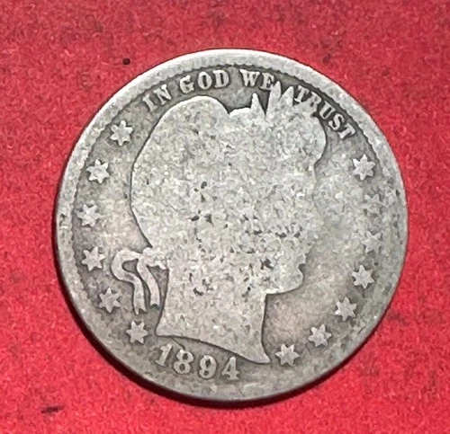 1894S US Barber SILVER Quarter "San Francisco" Mint! Lower Mintage! Coin!