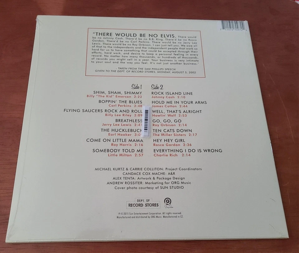 Sun Records Created By Record Store Day Volume 2 Limited Release Factory Sealed - Image 2 of 2