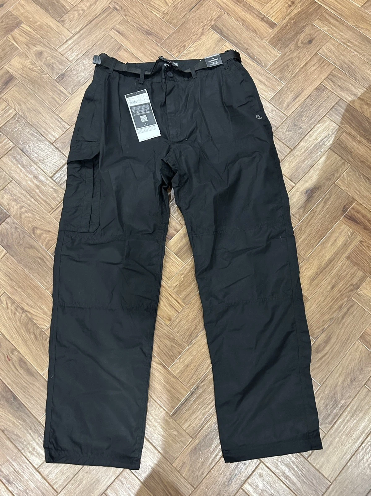 Craghoppers Mens Classic Kiwi Walking Trekking Casual Trousers In Black 38L