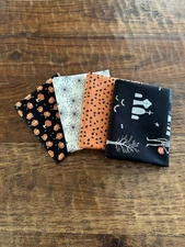 4 Fat Quarters Riley Blake "Beggar's Night" Halloween Quilt Cotton