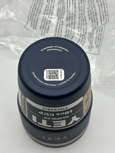 YETI Rambler 16 oz Stackable Cup Navy Rare Limited Edition - Picture 6 of 6