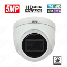 5MP CCTV HD Analog IR Outdoor Dome Camera 2.8mm Lens with Built-In Mic