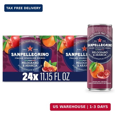 Sanpellegrino Italian Sparkling Drink Melograno And Arancia, Sparkling Orange An