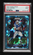 2020 Panini Prizm Blue Ice /99 Jake Fromm #310 PSA 9 MINT Rookie RC