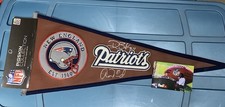 Aaron Hernandez & Deion Branch Signed New England Patriots Pennant