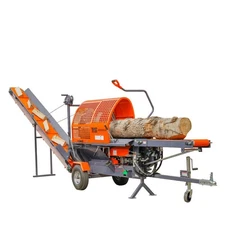 Firewood Log Splitter Processor w/ Foldable Conveyor Cut Max Size 24" x 15"
