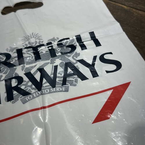 British Airways Unused Plastic Carry Bag - Foto 8 di 8