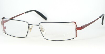 Vintage No Limits Von Ama 8447 003 Blau/Silber/Rot Brille Rahmen 52-17-135mm