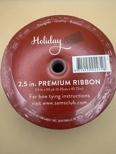 Holiday Christmas Trees Premium Ribbon, 2.5" Wide x 50 Yards New Sealed Glitter
