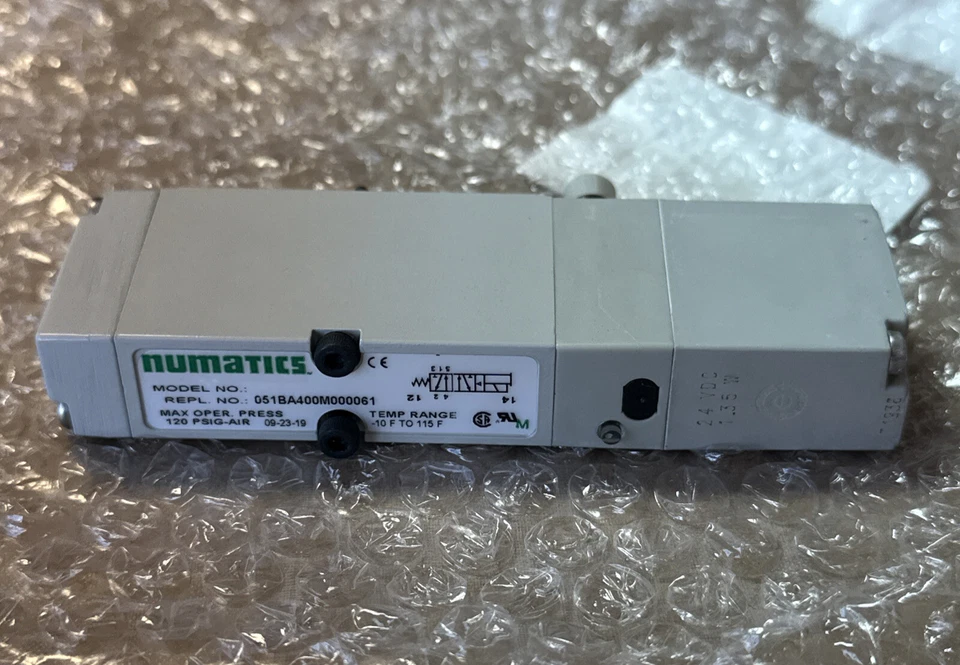 PREOWNED- Numatics Valve Single PLGN 1/4” 051BA400M000061 Valve Body 120PSIG - Image 2 of 4