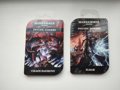 Warhammer 40,000 40K Eldar And Chaos Daemons Psychic Powers Cards