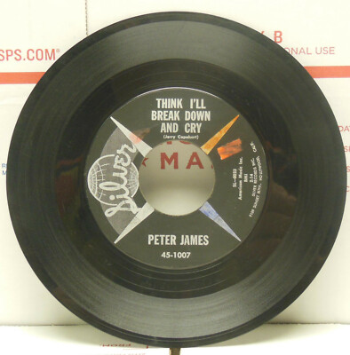 Peter James: Think I'll Break Down And Cry/Thats How I Know. 45 RPM, VG
