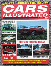 1968 MAY CARS ILLUSTRATED MAGAZINE GTO VW FASTBACK VOLVO 142 TORONADO CHRYSLER 3