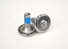 2x New BMX Large Flange Crank Spindle Bolts - M8x1.0 Thread Pitch x18mm SILVER 