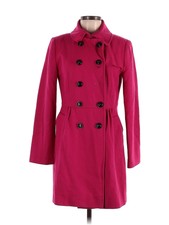 Dkny Women Red Wool Coat 6