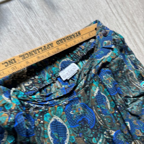 Vintage 80s Garland Women's 3-Piece Set Sz 10 – Paisley Top Skirt & Pants Rayon - Picture 7 of 16