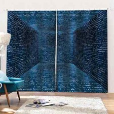 dimensional digital theory wall Printing 3D Blockout Curtains Fabric Window