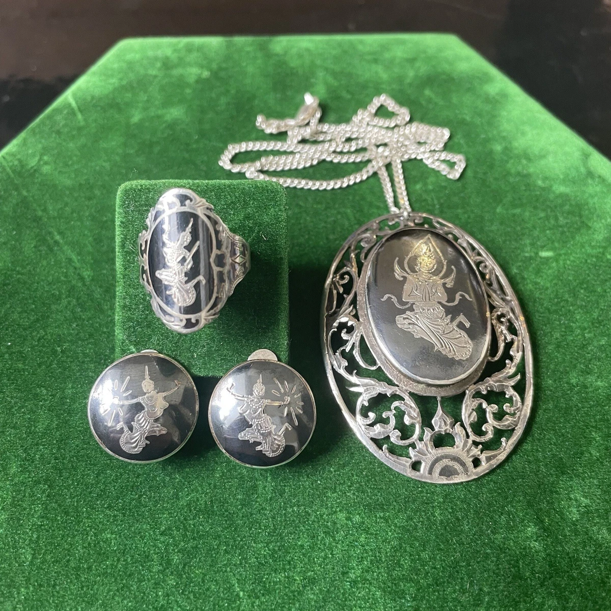 Sterling silver jewellery set cheap