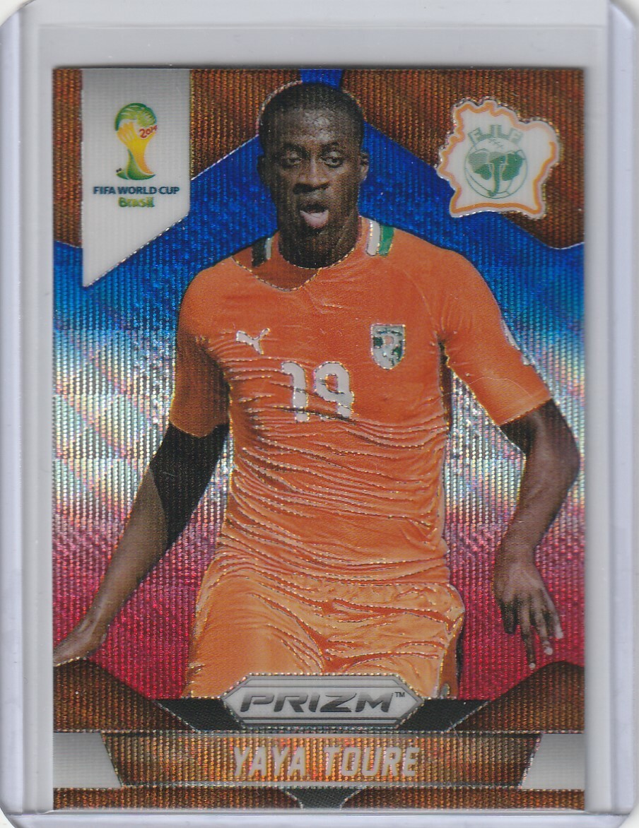 YAYA TOURE Ivory Coast 2014 Panini Prizm World Cup #59 Blue & Red Wave Prizm