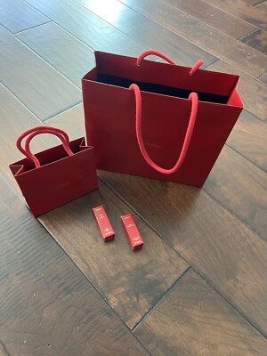 AUTHENTIC CARTIER PUR MAGNOLIA 2ML & OUD & SANTAL 2ML & Large and Small Red Bag