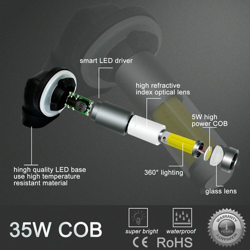 Alla Lighting 14 3030-LED 891 Fog Light Bulb Driving Cool Ice Blue Tint Beauty - Picture 3 of 7