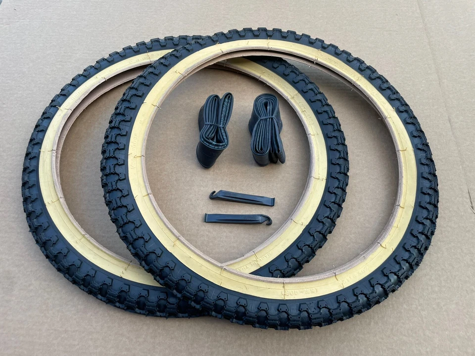 Neumáticos de pared de goma ligeros/negros para bicicleta de 20" x 2,125 + tubos estilo libre perilla BMX Foto 2 de 4