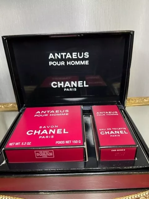 Antaeus Chanel perfume set 150 g savon/edt 19 ml. Vintage 1982. Sealed  bottle