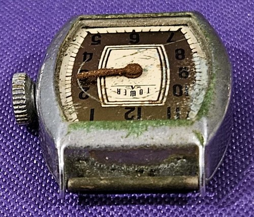Vintage Ingraham Tower Art Deco Watch **Parts Or Repair** Watch Face Only - Picture 4 of 7