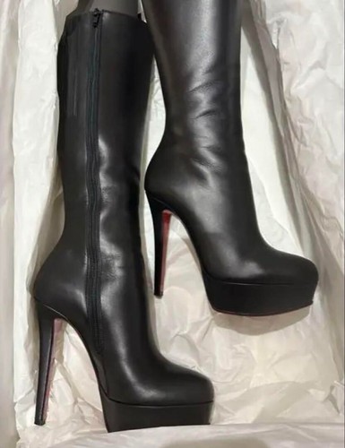 Christian Louboutin Bianca Botta Botas Negras Talla 35 USADAS 202412M - Imagen 4 de 6