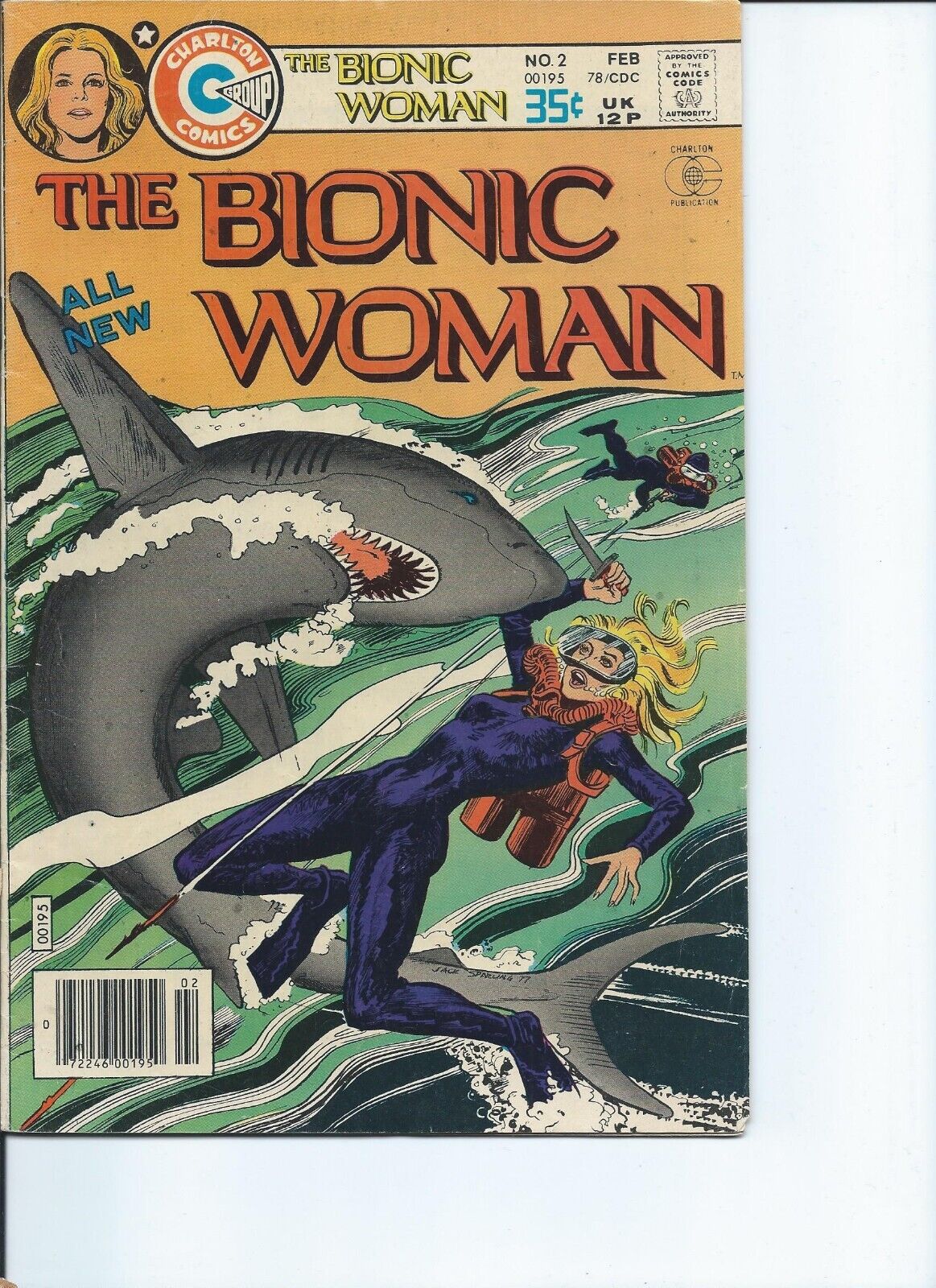 RARE AND UNIQUE BRONZE AGE COMICS! THE BIONIC WOMAN NO. 2 (1978) IN FINE COND.