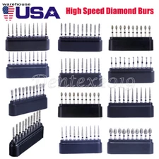 100Pc AZDENT Dental Diamond Burs Drills FG For High Speed Handpiece Abrade Crown