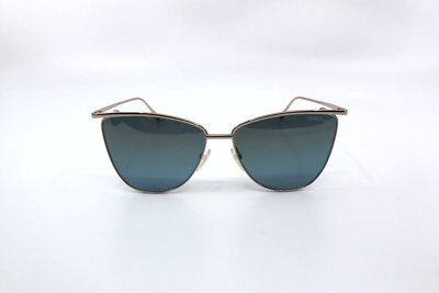 D0 New TOM FORD Veronica FT684 28W Gold Blue Mirror 58-14  display picture 3