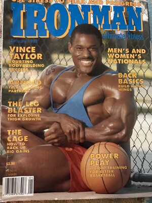 Ironman Magazine January 1990 Arnold Classic Champion Vince Taylor Rare Issue