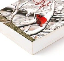 Cardinal Memorial Wooden Wall Hanging for Loss of Loved One 8x10 - I Am With You