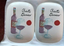 2 Vintage Ceramisia Snack Trays Italy Chianti Classico