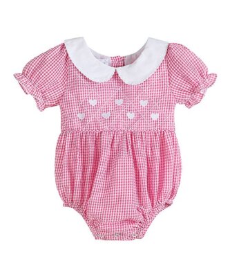 Lil Cactus Toddler Girl Pink  Gingham Collared One Piece Romper Size 2T NEW