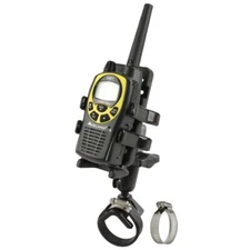 RAM Strap Hose Clamp Mount with Finger-Grip Holder for Radio, GPS, Phone + More
