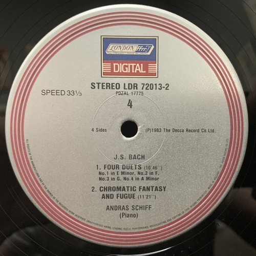 BACH Goldberg Variations, Chromatic Fantasy + ANDRAS SCHIFF - LONDON ST 2LP 1983 - Picture 8 of 8