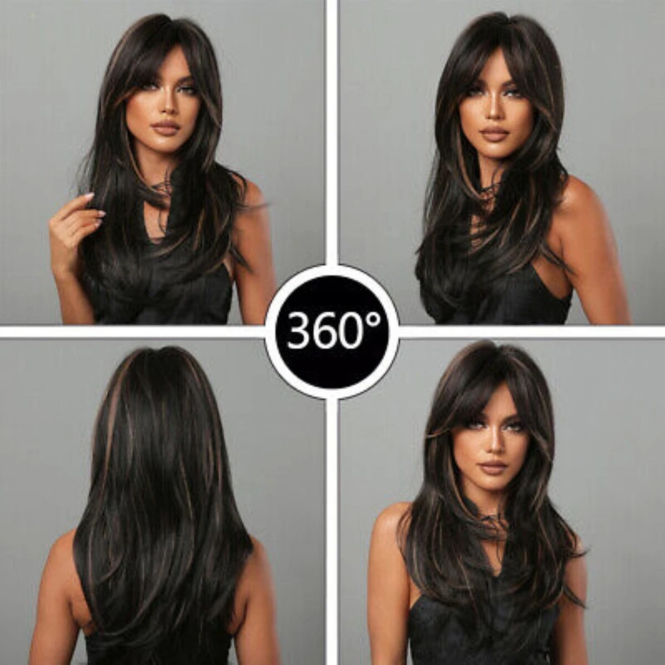 Kim Kardashian Honey Brown w/ Gold Highlights 24 in Elegant Wig - Image 2 of 4