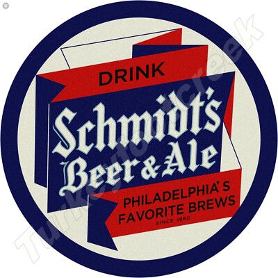 Schmidt's Beer & Ale 11.75'' Round Metal Sign