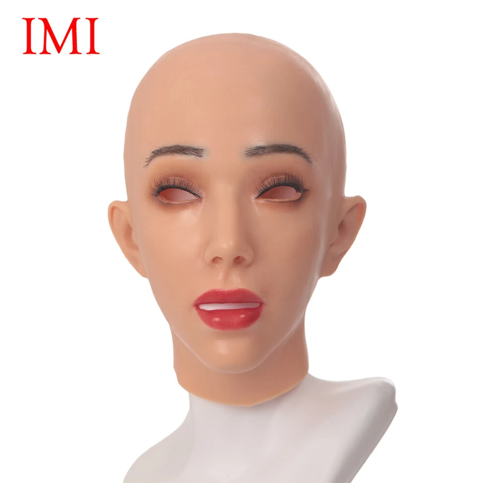 Realistic Silicone Female Head Mask Crossdresser Full Face Mask Disguise Cosplay - Image 4 of 4